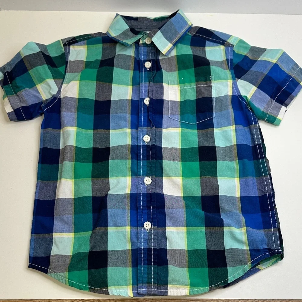 Gymboree Button Down Shirts Bundle | Boys Size 5/6 | 2 Long Sleeve + 2 Short